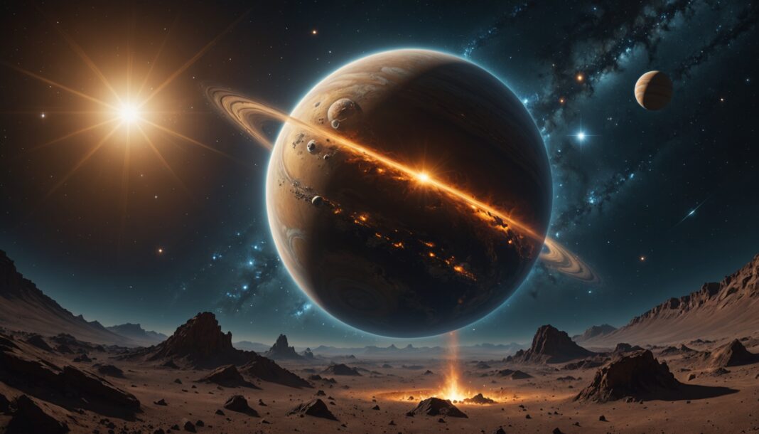 Beta Pictoris d : James Webb débusque une planète géante invisible Vue d'artiste d'une planete geante gazeuse dans le disque de poussieres de l'etoile Beta Pictoris