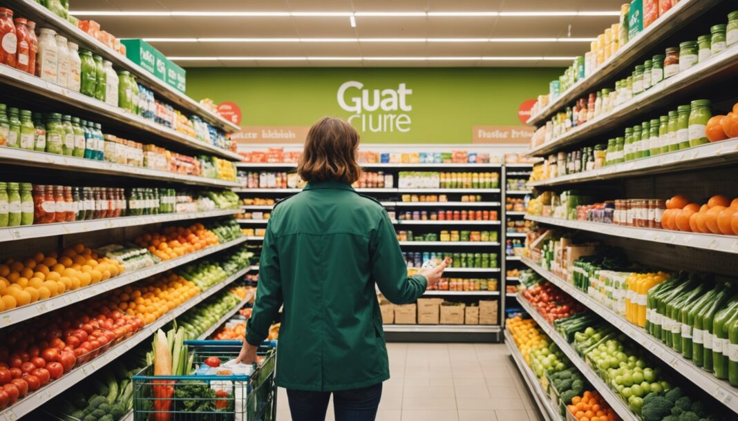 Nutri-Score en 2026 : bien manger ne rime pas forcément avec payer plus cher Rayon de supermarche avec produits notes Nutri-Score