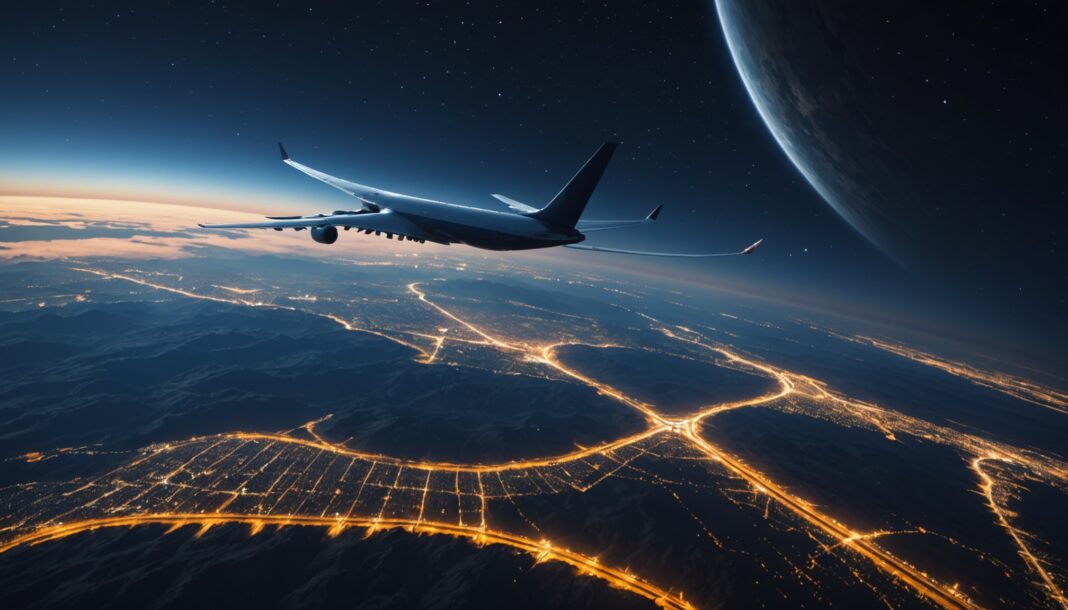 Vol cargo record du monde : un Boeing 777 relie l’Écosse à l’Australie sans la moindre escale Avion cargo survolant la Terre illuminée de nuit lors d'un vol record sans escale