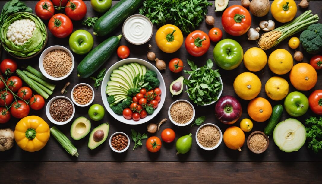 Contaminants alimentaires : ce que révèle la nouvelle étude de référence de l’Anses Assortiment de fruits, légumes et céréales frais illustrant l'étude Anses sur les contaminants alimentaires