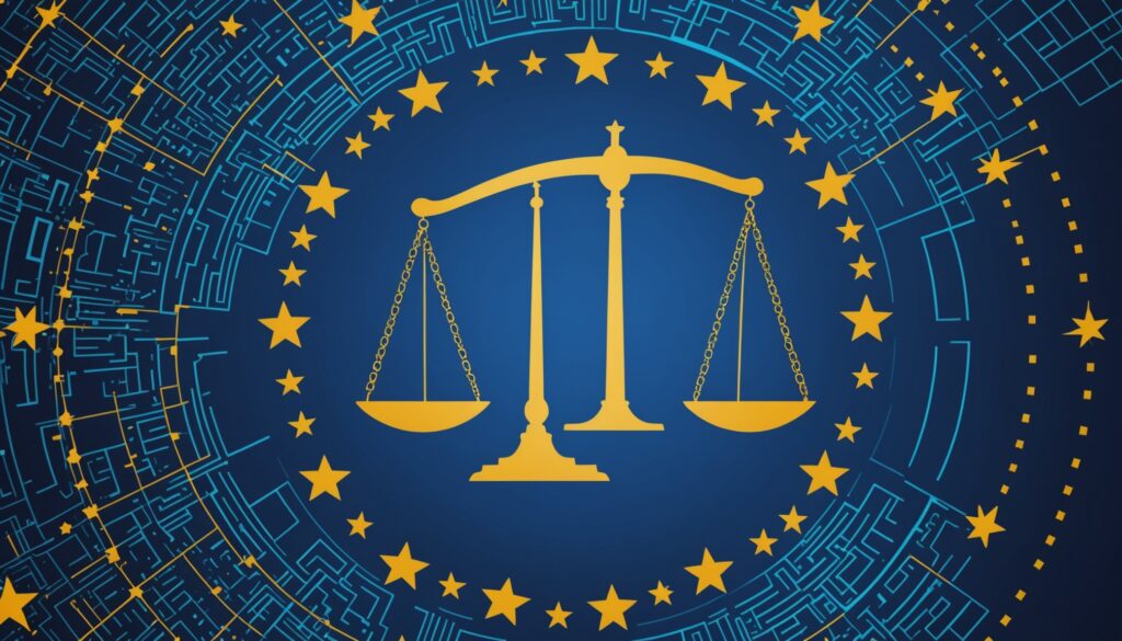 Illustration de la régulation européenne de l'intelligence artificielle et du droit des entreprises