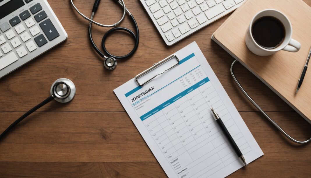 Arrêts maladie : la durée des arrêts de travail est désormais plafonnée Ordonnance médicale, stéthoscope et calendrier sur un bureau, illustration du plafonnement des arrêts de travail