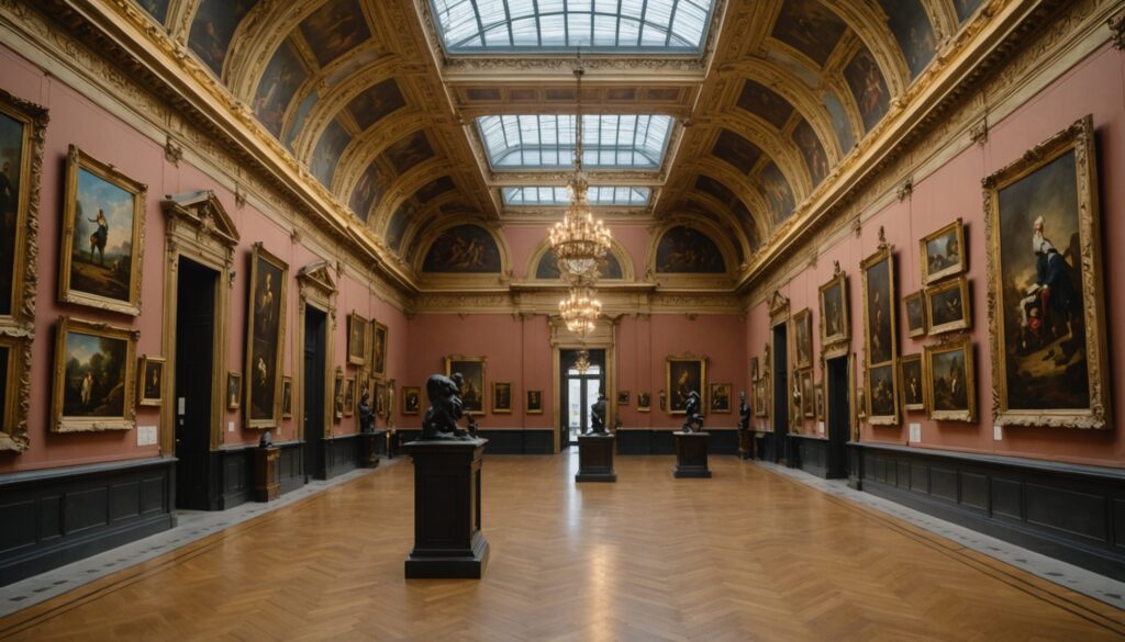 Galerie du Muséum national d'Histoire naturelle avec collections et œuvres d'art