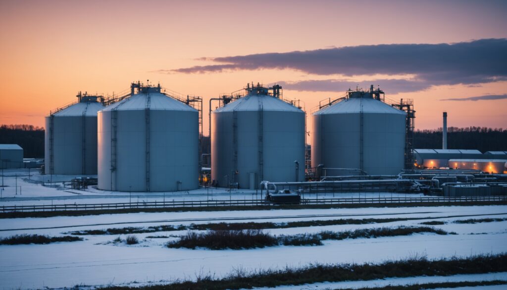 Infrastructure de stockage de gaz naturel en Europe à l'approche de l'hiver